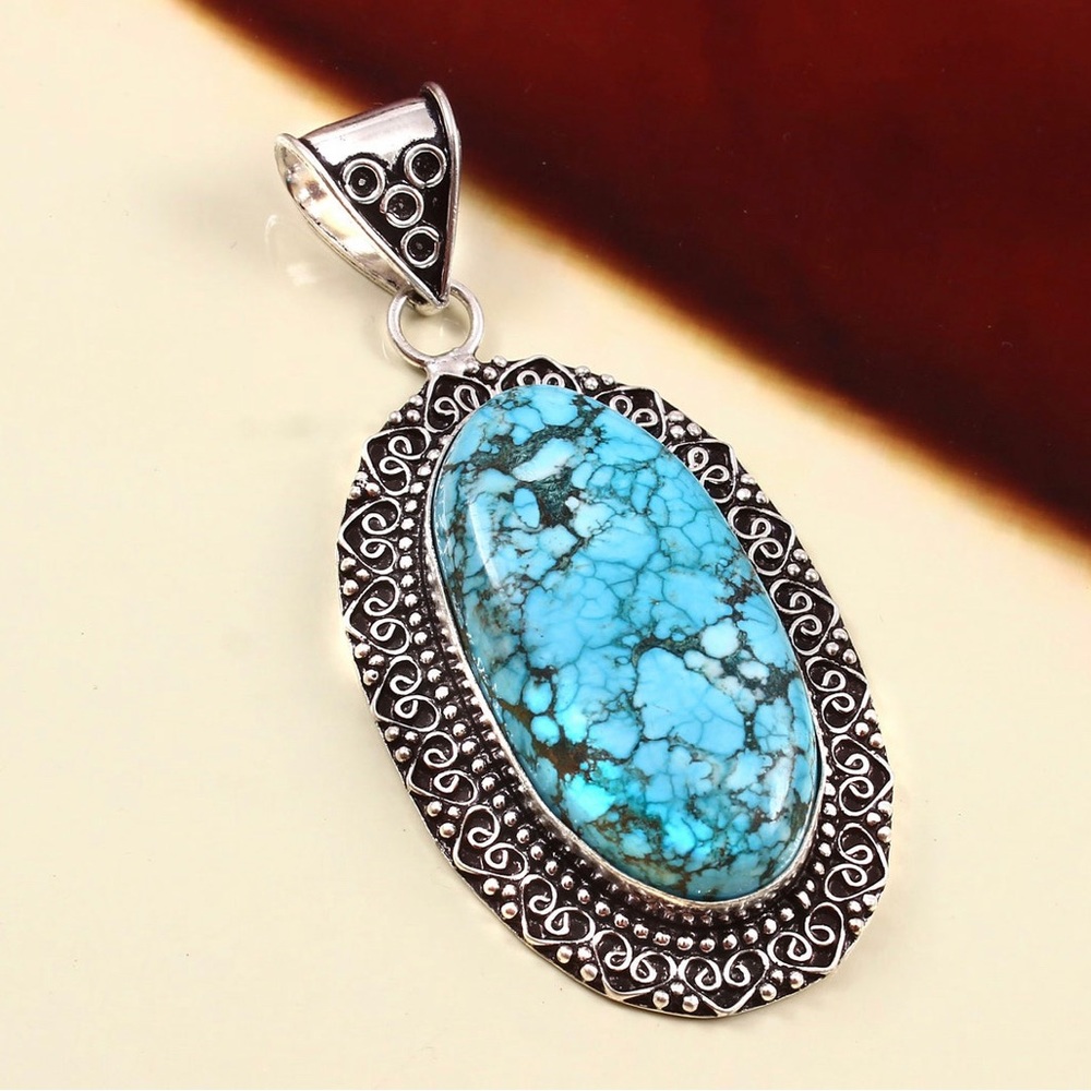 Turquoise Handcrafted 925 Sterling Silver Overlay Ring